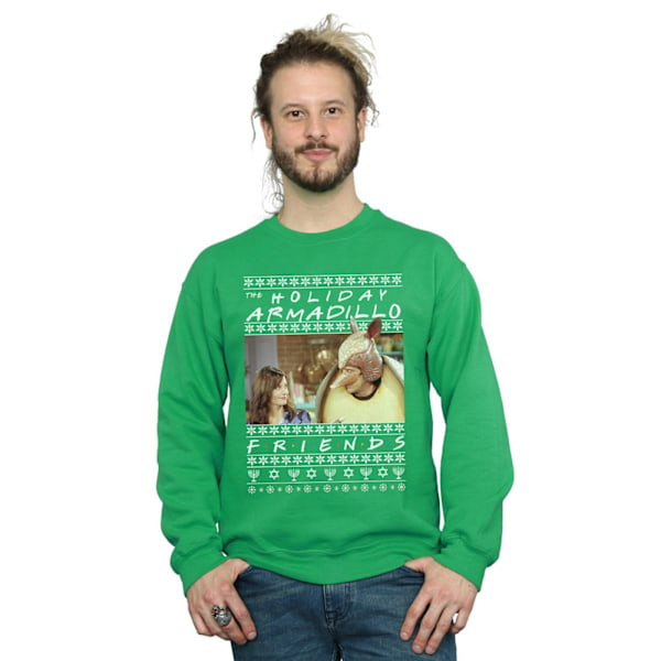 Friends Herr Fair Isle Holiday Armadillo Sweatshirt L Irländsk Grön Irish Green L