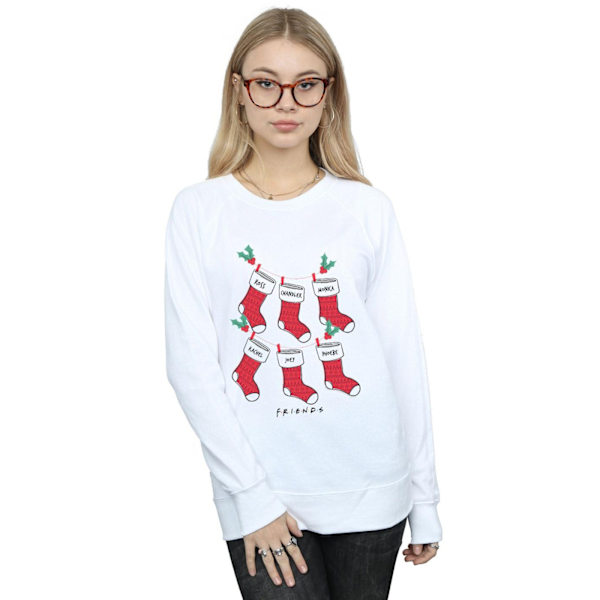 Friends Damstrumpor Julstrumpor Sweatshirt M Vit White M