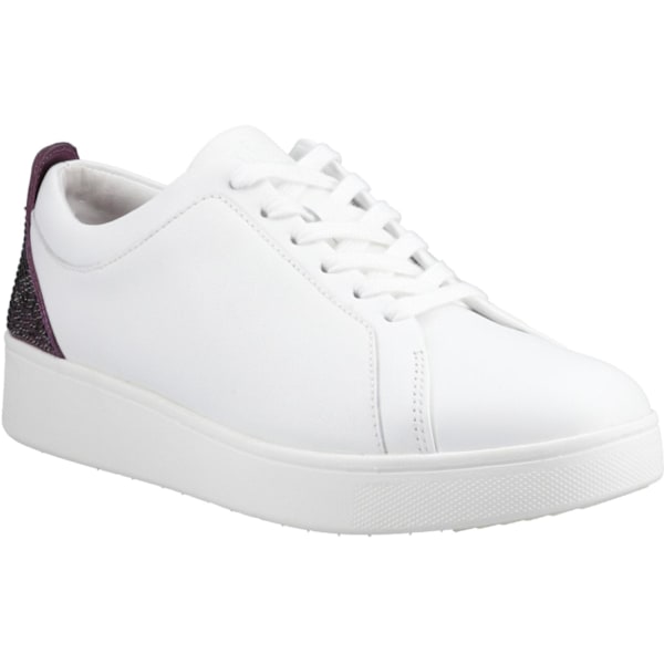 FitFlop Dam/Damer Rally Crystal Läderskor 5 UK Vit White/Mauve/Wine 5 UK
