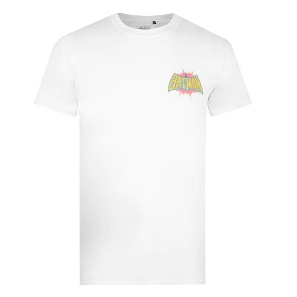 Batman Mens Boom T-Shirt XL Vit/Gul/Rosa White/Yellow/Pink XL