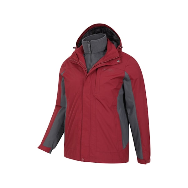 Mountain Warehouse Mens Thunderstorm 3 i 1 Vattentät Jacka 3 Red 3XL