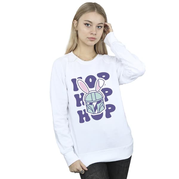 Star Wars Dam/Damer The Mandalorian Hop Into Easter Sweatshirt White S