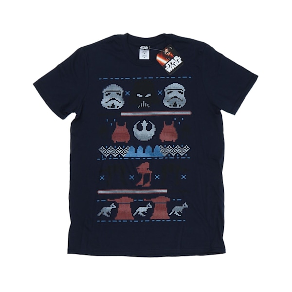 Star Wars Herr Dark Side Fair Isle Jul T-shirt S Deep Nav Deep Navy S