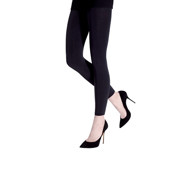 Silkeslena dam/kvinnors ogenomskinliga 70 denier fotlösa strumpbyxor (1 par) M Black Medium (5ft-5ft8”)