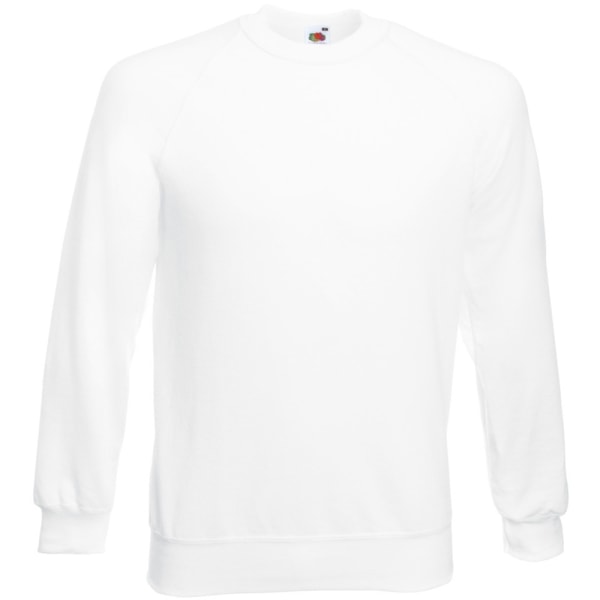 Fruit Of The Loom Herr Raglan Sleeve Belcoro® Sweatshirt 2XL Wh White 2XL