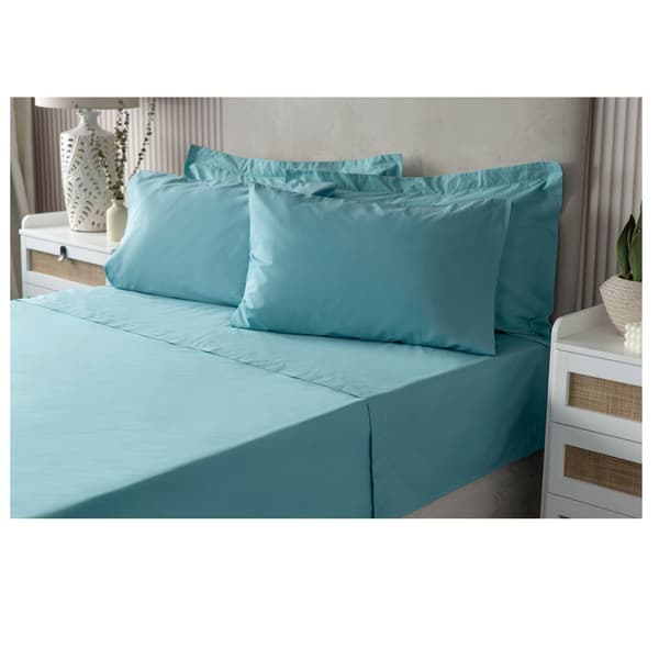 Belledorm Easycare Percale Platform Valance Kingsize Teal Teal Kingsize