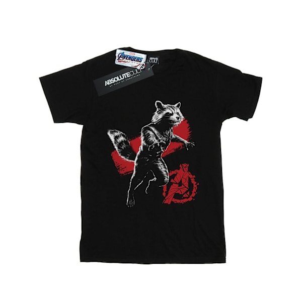 Marvel Pojkar Avengers Endgame Mono Rocket T-Shirt 7-8 År Svart Black 7-8 Years