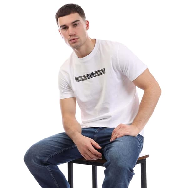 Weekend Offender Shareck Rutig T-shirt för män M Vit White M