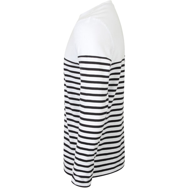Front Row Herr långärmad Breton Stripe T-shirt XL Vit/Navy White/Navy XL