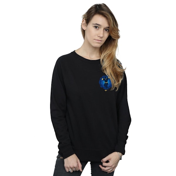 Disney Dam/Kvinnor Aladdin Film Genie Brösttryck Sweatshirt Black L