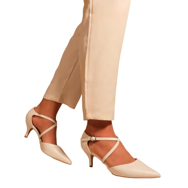 Where's That From Kvinnors/Damernas Kennedi Korsade Remmar Kitten White 3 UK