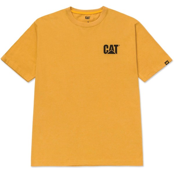 Caterpillar Mänsvarumärke T-shirt L Senap Mustard L