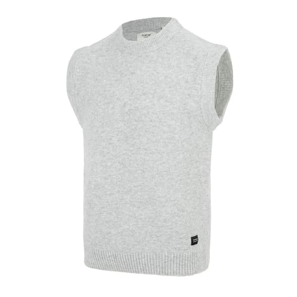 Firetrap Herr Crew Neck Ärmlös Tröja Västen S Ljusgrå Light Grey S
