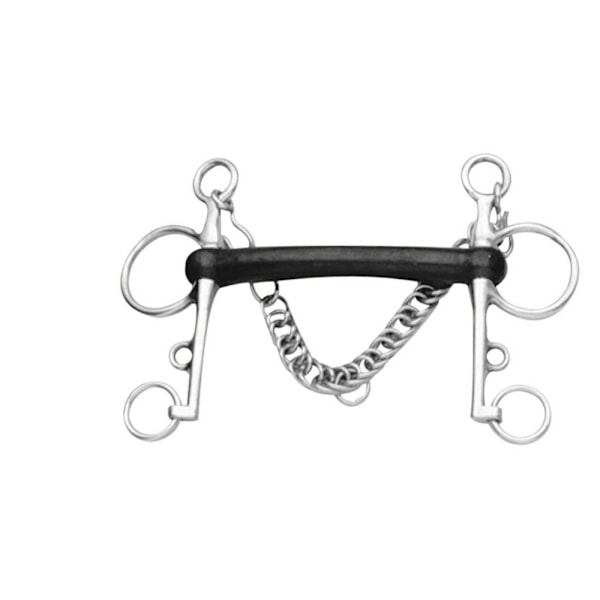 Korsteel Hårt Gummi Mullen Mouth Pelham Bett 6in Svart/Silver Black/Silver 6in