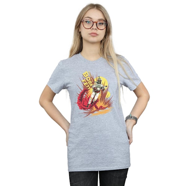 Star Wars Dam/Damer Boba Fett Raketdrivna Bomullspojkvän Sports Grey S