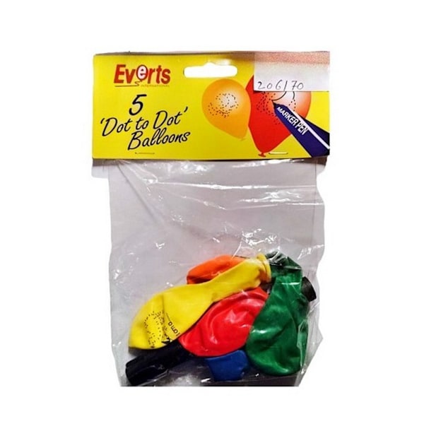 Everts Latex prickig ballongkit (5-pack) En storlek Flerfärgad Multicoloured One Size