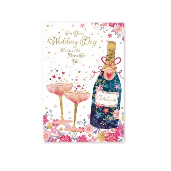 Simon Elvin Champagneflaska Bröllopskort (Pack med 6) One Size Multicoloured One Size