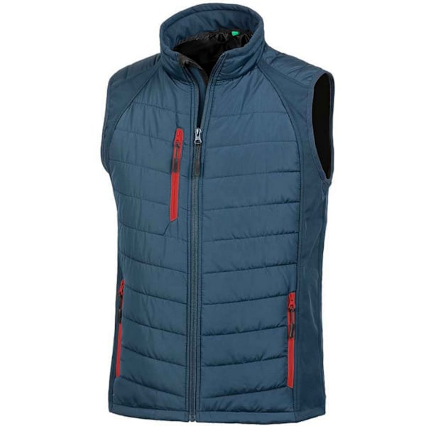 Result Genuine Recycled Unisex Adult Compass Softshell Padded G Navy/Red S