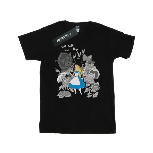 Disney Herr Alice In Wonderland Blommor T-shirt XL Svart Black XL