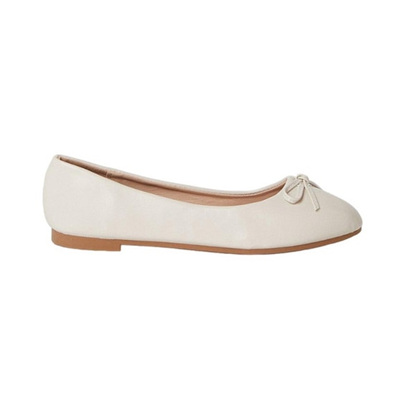 Dorothy Perkins Damskor/Damer Penelope Ballerinas med Rosett Storlek 6 UK Beige Beige 6 UK