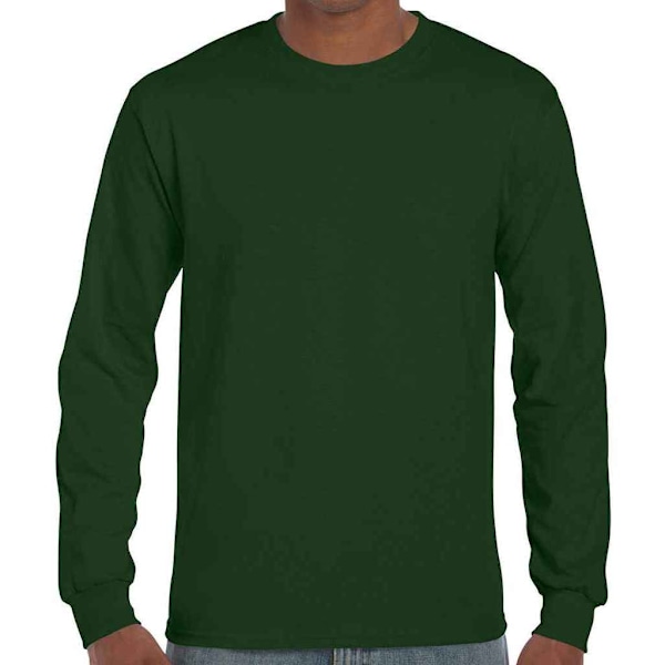 Gildan Unisex Vuxen Ultra Plain Bomull Långärmad T-shirt 3XL Forest Green 3XL