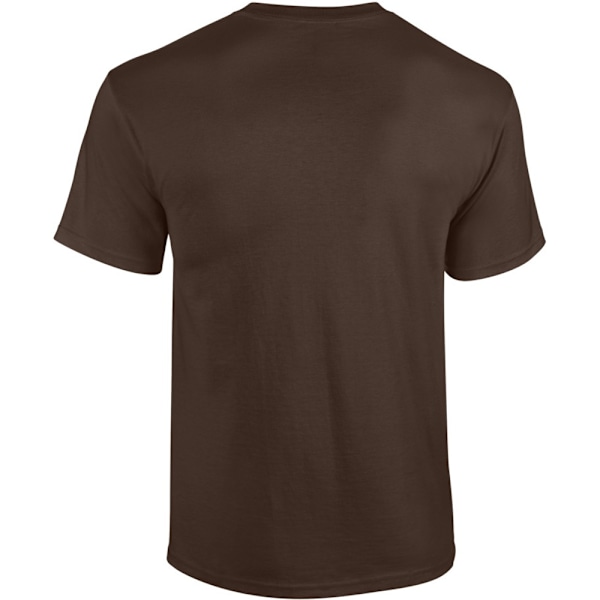 Gildan Herr T-shirt i tung bomull med korta ärmar M Mörk choklad Dark Chocolate M