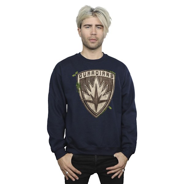 Marvel Herr I Am Groot Guardian Emblem Sweatshirt XL Marinblå Navy Blue XL