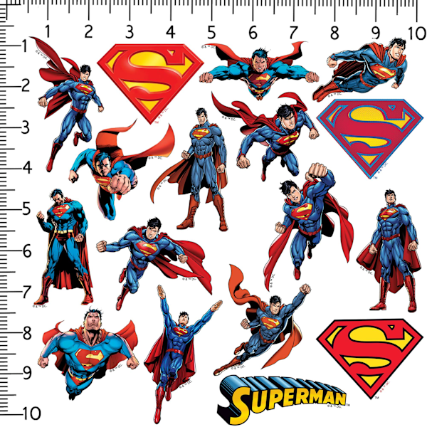 Superman Deluxe Poser Stickers (Förpackning med 100) One Size Multicolo Multicoloured One Size