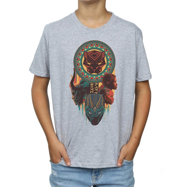 Marvel Boys Black Panther Totem T-Shirt 9-11 år Sports Grey Sports Grey 9-11 Years