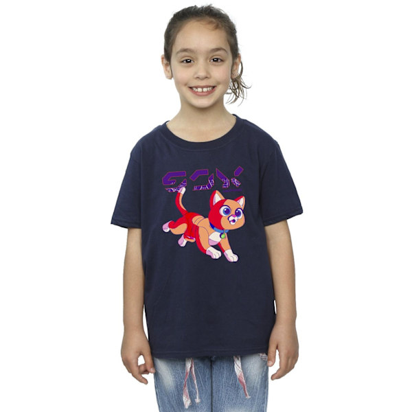 Disney Girls Lightyear Sox Digital Cute Bomull T-shirt 7-8 år Navy Blue 7-8 Years