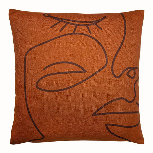 Furn Karma Abstrakt Kuddfodral 50cm x 50cm Orange/Brun Orange/Brown 50cm x 50cm