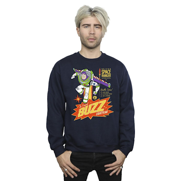 Disney Herr Toy Story Buzz Lightyear Rymdsweatshirt M Marinblå Navy Blue M