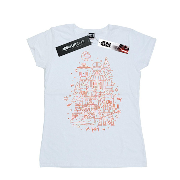 Star Wars Dam/Damer Empire Jul Bomull T-shirt L Vit White L