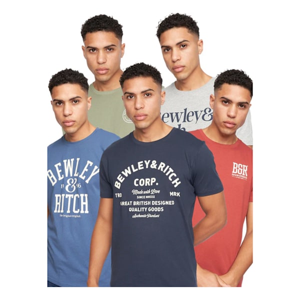 Bewley & Ritch Temflere 2 T-shirt (5-pack) XL Multifärg Multicoloured XL
