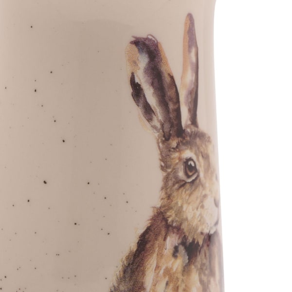 Meg Hawkins Liten Keramisk Vas - Hare 11 x 17.8cm En Storlek Whi White One Size