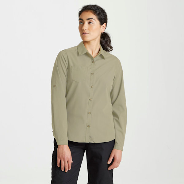 Craghoppers Womens/Ladies Expert Kiwi Long-Sleeved Shirt 16 UK Pebble Brown 16 UK