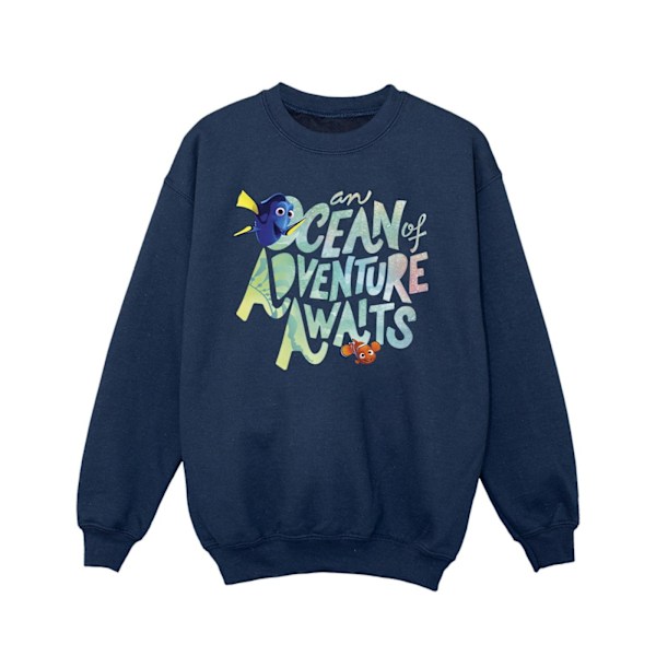 Finding Dory Flickor Ocean Adventure Sweatshirt 3-4 År Marinblå Navy Blue 3-4 Years