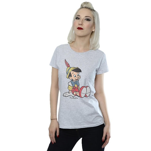 Pinocchio Dam/Kvinnor Klassisk Heather T-Shirt XS Heather Grey Heather Grey XS