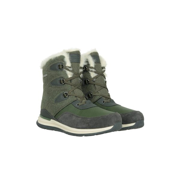 Mountain Warehouse Dam/Dam Ice Crystal Vattentäta Snökängor Khaki Green 4 UK