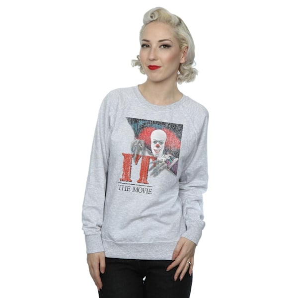 It (1990) Dam/Dam Distressed Poster Sweatshirt XXL Heather Grey Heather Grey XXL