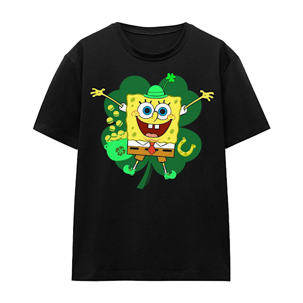 SvampBob Fyrkant Unisex Vuxen Svampig Fyrklöver St Black XL