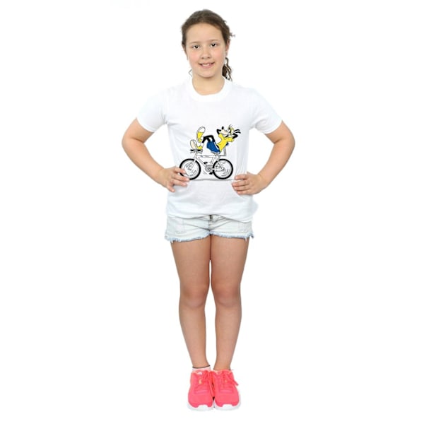 Disney Girls Goofy Tour De Goofy Bomull T-shirt 9-11 År Vit White 9-11 Years