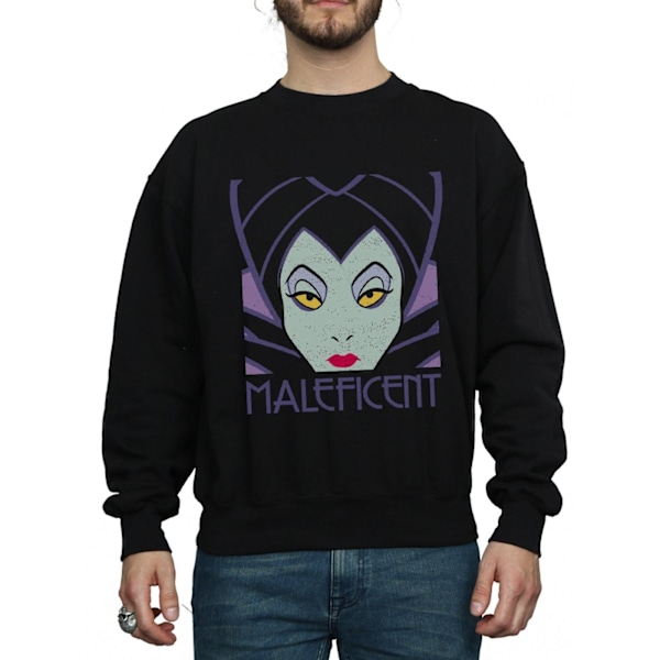 Disney Herr Maleficent Cropped Head Sweatshirt L Svart Black L