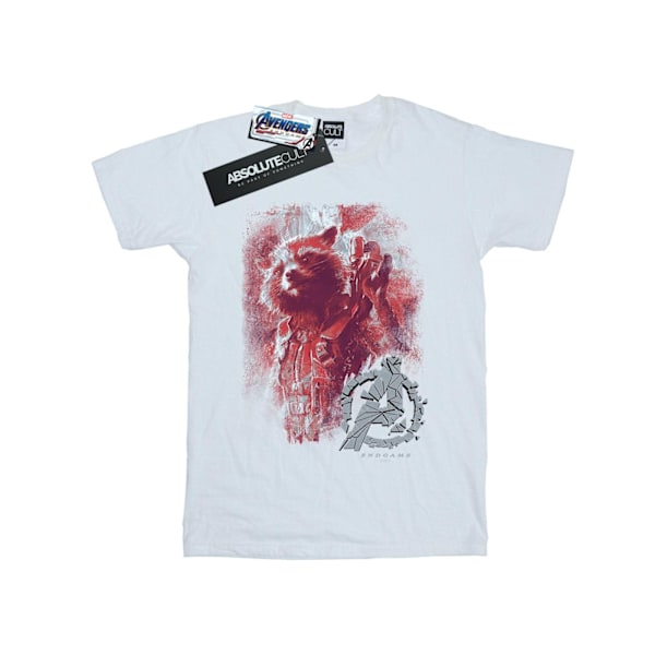 Marvel Mens Avengers Endgame Rocket Brushed T-Shirt 4XL Vit White 4XL