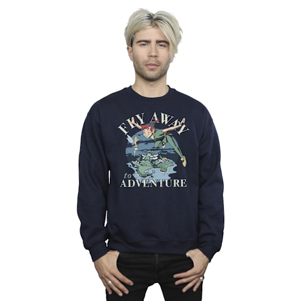 Disney Herr Peter Pan Fly Away To Adventure Sweatshirt XXL Marinblå Navy Blue XXL