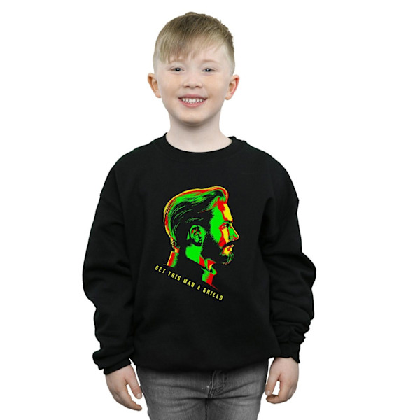 Marvel Boys Avengers Infinity War Get This Man A Shield Sweatshirt Black 9-11 Years