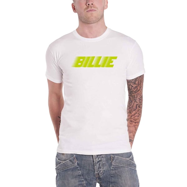 Billie Eilish Unisex Adult Racer Logo T-Shirt S Vit White S