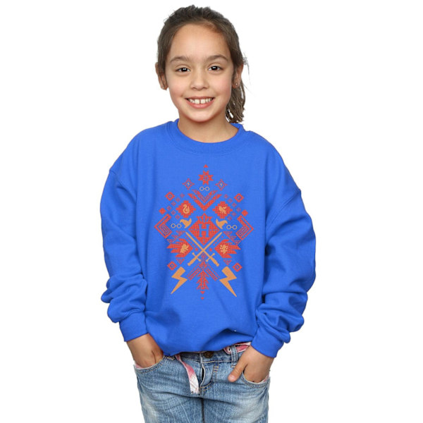 Harry Potter flickor jul Fair Isle sweatshirt 7-8 år Roy Royal Blue 7-8 Years