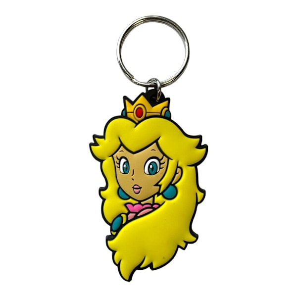 Super Mario PVC Princess Peach Nyckelring One Size Gul Yellow One Size