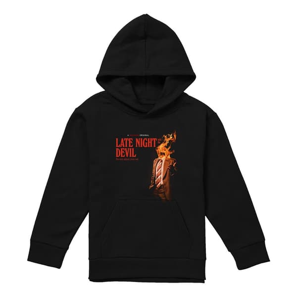 Late Night With the Devil Barn/Barn Eld Hoodie 7-8 År Black 7-8 Years